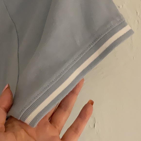 Levi’s Slim Fit Cotton Crewneck Tee, Size L, Light Blue/White Trim, NWT - Picture 4 of 8